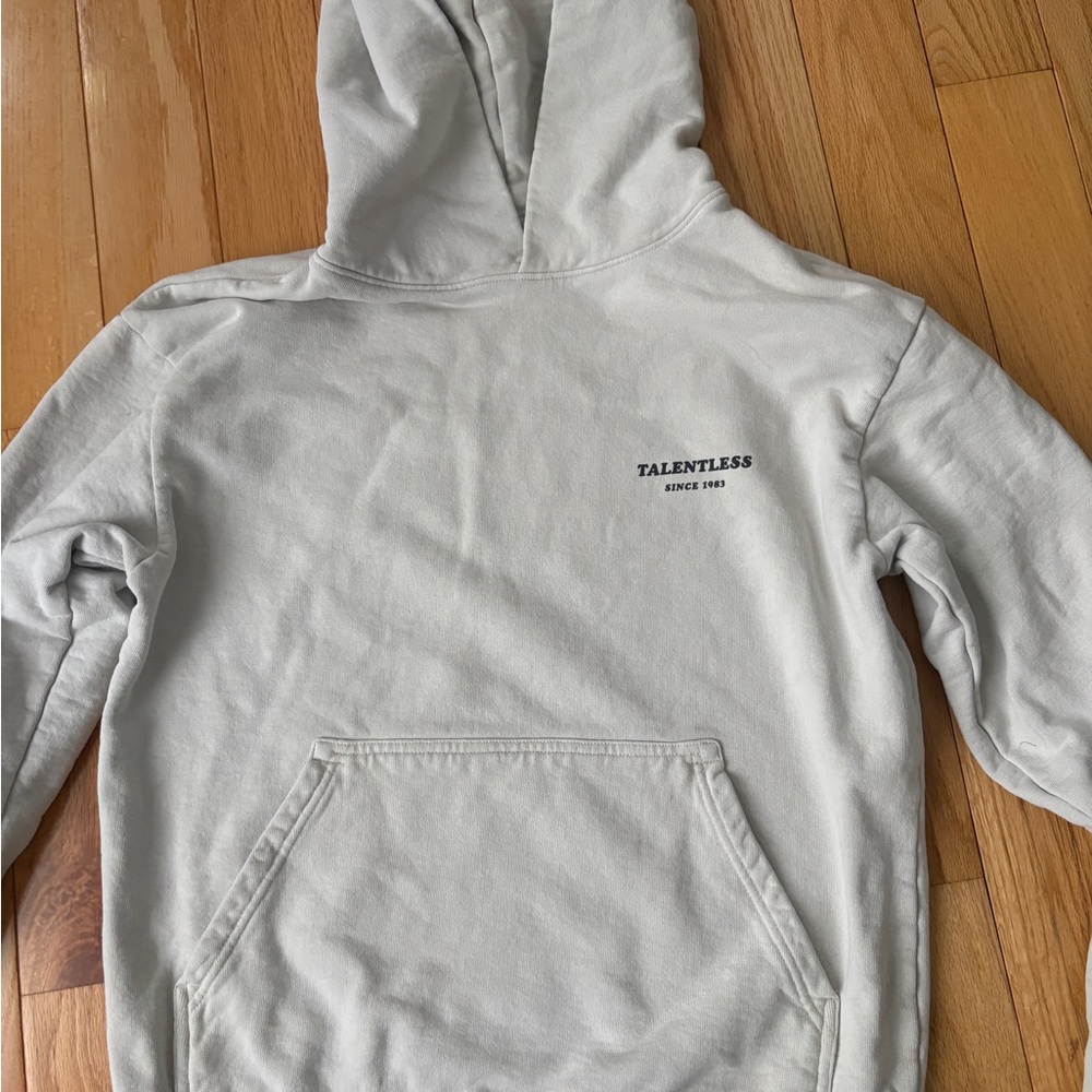 TALENTLESS Light Gray Pullover Hoodie